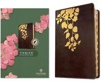 Cover image for NLT Thrive Devotional Bible for Women (Leatherlike, Cascade Deep Brown, Indexed)