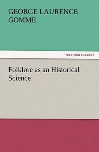 Cover image for Folklore as an Historical Science