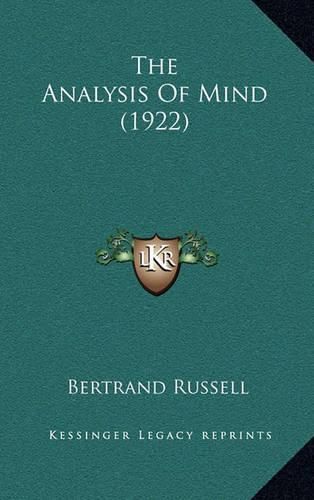 The Analysis of Mind (1922)