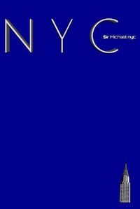 Cover image for NYC Chrysler building bright blue classic grid page notepad $ir Michael Limited edition