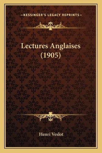 Cover image for Lectures Anglaises (1905)