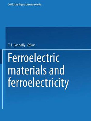 Cover image for Ferroelectric Materials and Ferroelectricity