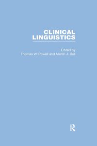 Cover image for Clinical Linguistics