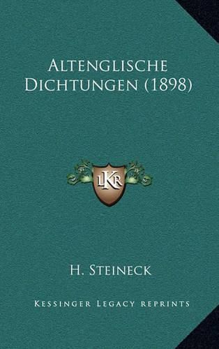 Cover image for Altenglische Dichtungen (1898)