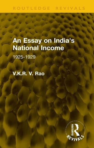Cover image for An Essay on India's National Income