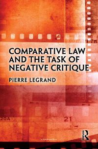 Cover image for Comparative Law and the Task of Negative Critique