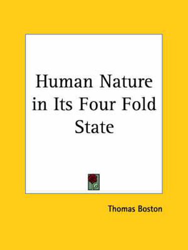 Cover image for Human Nature in Its Four Fold State