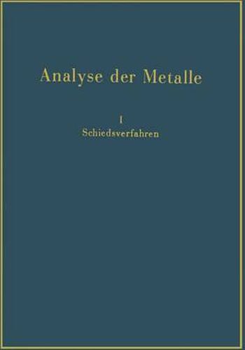 Cover image for Analyse Der Metalle: Schiedsverfahren