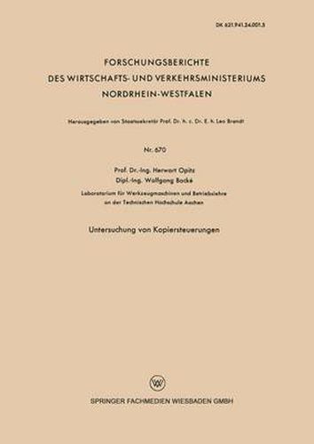 Cover image for Untersuchung Von Kopiersteuerungen