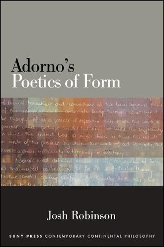 Cover image for Adorno's Poetics of Form