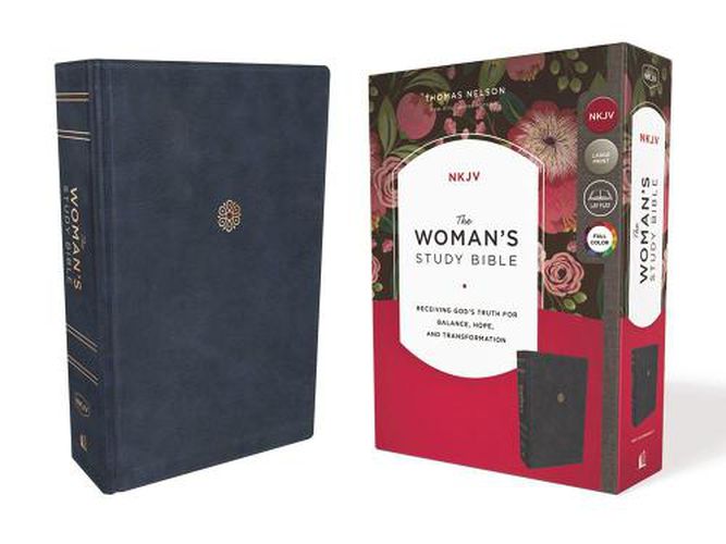 Cover image for The NKJV, Woman's Study Bible, Leathersoft, Blue, Red Letter, Full-Color Edition: Receiving God's Truth for Balance, Hope, and Transformation