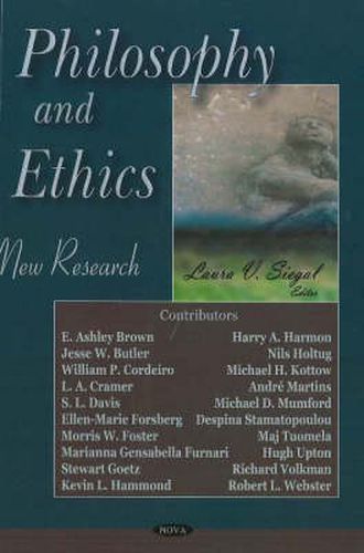 Cover image for Philosophy & Ethics: New Research