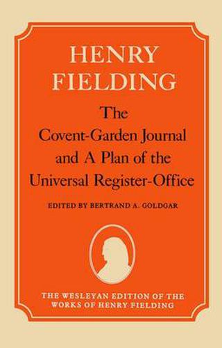 Cover image for The Covent-Garden Journal and A Plan of the Universal Register-Office