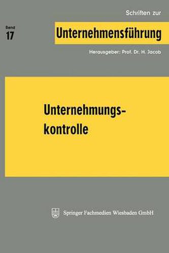 Cover image for Unternehmungskontrolle