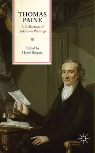 Cover image for Thomas Paine: A Collection of Unknown Writings