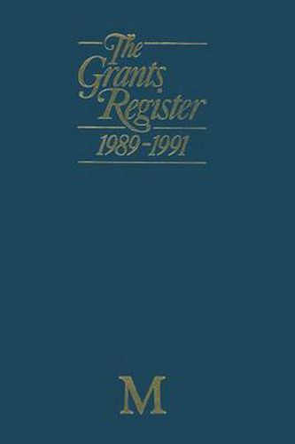 The Grants Register 1989-1991