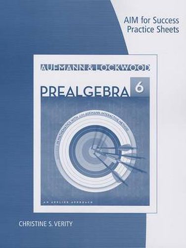 Cover image for AIM for Success Practice Sheets for Aufmann/Lockwood's Prelgebra: An  Applied Approach, 6th