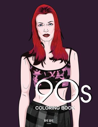 Cover image for 90s FASHION COLORING BOOK