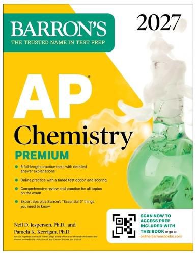 Cover image for AP Chemistry Premium, 2027: Prep Book with 6 Practice Tests + Comprehensive Review + Online Practice