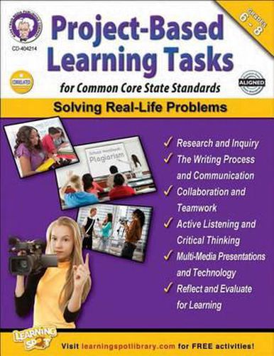 Cover image for Project-Based Learning Tasks for Common Core State Standards, Grades 6 - 8