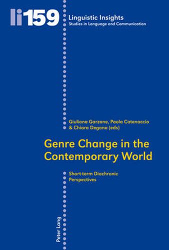 Cover image for Genre Change in the Contemporary World: Short-term Diachronic Perspectives