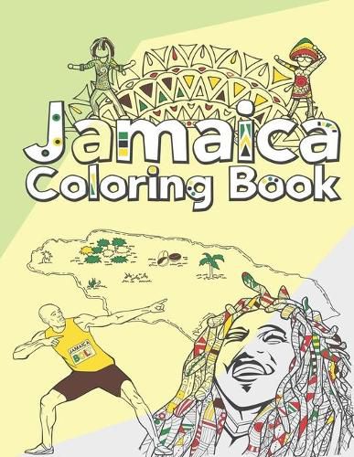 Cover image for Jamaica Coloring Book: Adult Colouring Fun, Stress Relief Relaxation and Escape