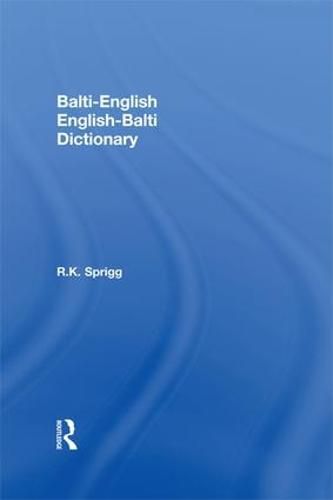 Cover image for Balti-English / English-Balti Dictionary