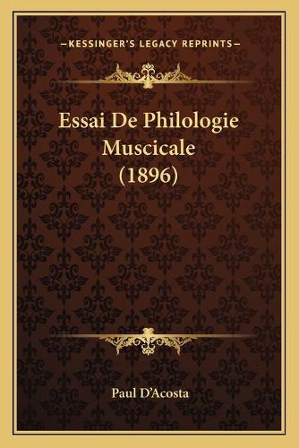 Cover image for Essai de Philologie Muscicale (1896)