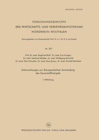 Cover image for Untersuchungen Zur Therapeutischen Anwendung Des Sauerstoffmangels