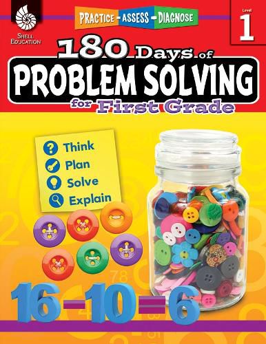 Cover image for 180 Days of Problem Solving for First Grade: Practice, Assess, Diagnose