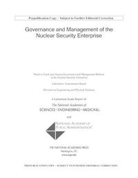 Cover image for Governance and Management of the Nuclear Security Enterprise