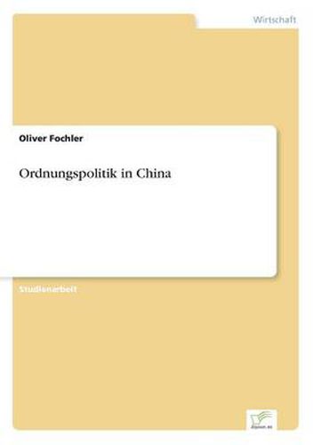 Cover image for Ordnungspolitik in China