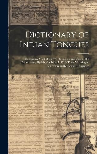 Cover image for Dictionary of Indian Tongues