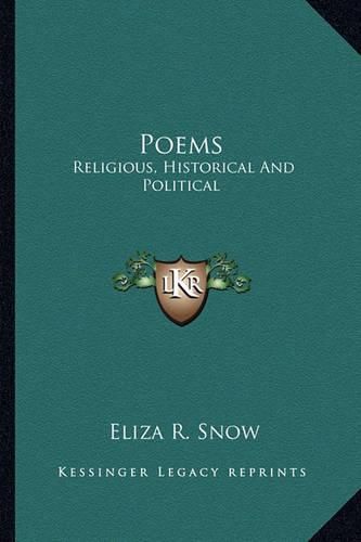 Cover image for Poems: Religious, Historical and Political