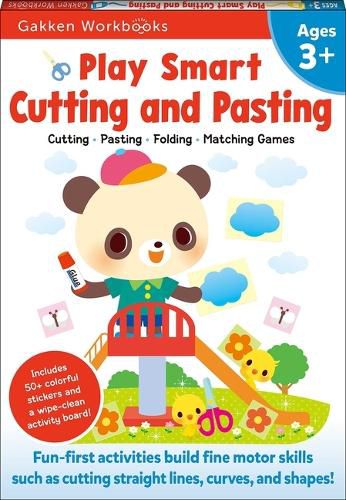 Play Smart Cutting and Pasting Age 3+: Preschool Activity Workbook with Stickers for Toddlers Ages 3, 4, 5: Build Strong Fine Motor Skills: Basic Scissor Skills (Full Color Pages)