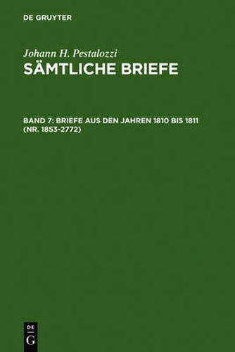 Cover image for Briefe aus den Jahren 1810 bis 1811 (Nr. 1853-2772)