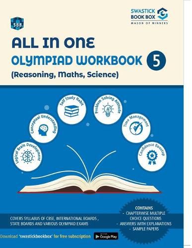 Cover image for All in One Olympiad Workbook for Reasoning, Maths & Science - Class 5