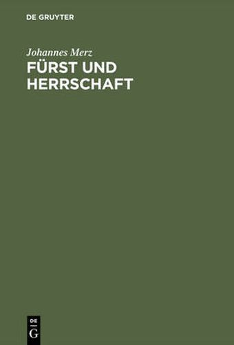 Cover image for Furst und Herrschaft