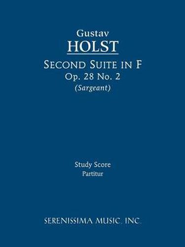 Cover image for Second Suite in F, Op.28 No.2: Study score