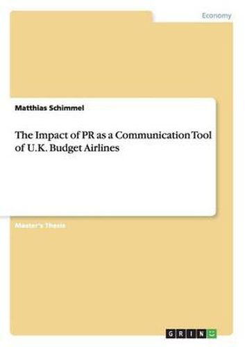 Cover image for The Impact of PR as a Communication Tool of U.K. Budget Airlines