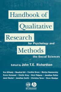 Cover image for The Handbook of Qualitative Research Methods for Psychologists and the Social Sciences