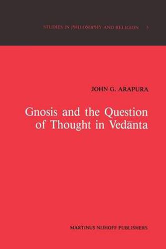 Cover image for Gnosis and the Question of Thought in Vedanta: Dialogue with the Foundations
