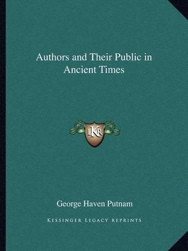 Authors and Their Public in Ancient Times