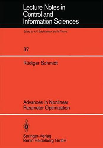 Cover image for Advances in Nonlinear Parameter Optimization
