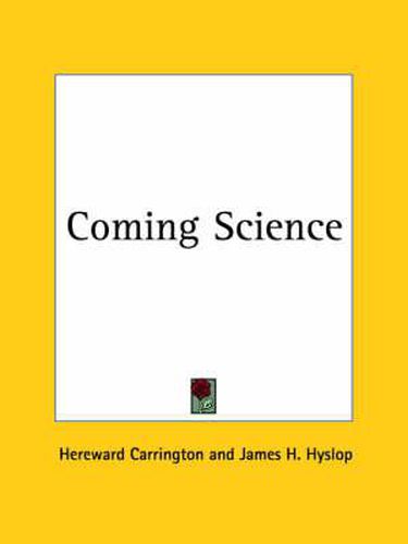 Cover image for Coming Science (1920)