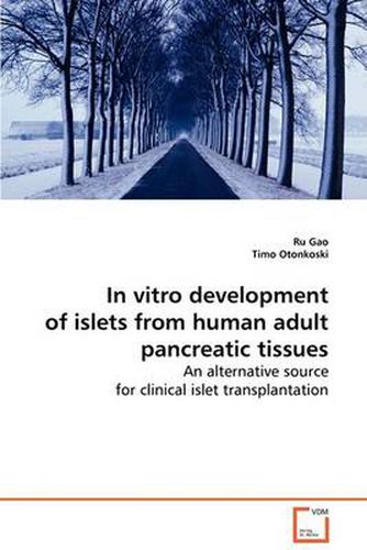 Cover image for In vitro development of islets from human adult pancreatic tissues