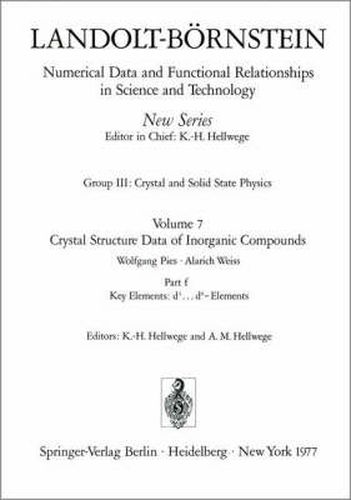 Cover image for Key Elements: d4...d8-Elements / Schlusselelemente: d4...d8-Elemente