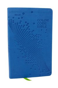 Cover image for NKJV, Color Code Bible for Kids, Blue Leathersoft, Comfort Print