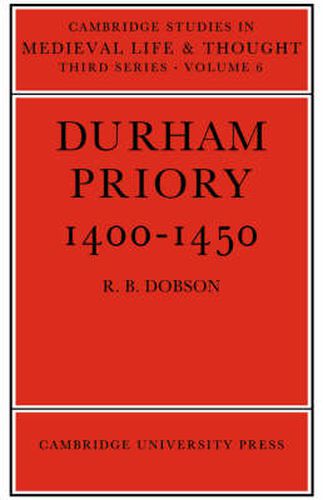 Cover image for Durham Priory 1400-1450