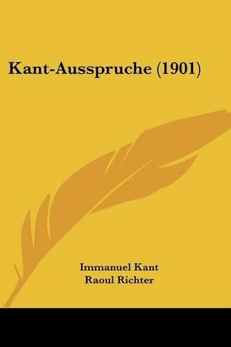 Cover image for Kant-Ausspruche (1901)